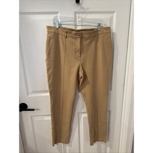 Chicos Tan Bi-Stretch‎ Front Seam Ankle Pants So Slimming 2.5